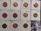 1757 . 1936P, 47D, 48D, 50D, 54P, 55D, S, 56D, 57D, 58D, & 61D Lincoln Cents grading Uncirculated to