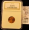 1817 . 1975 P Lincoln Cent NGC slabbed MS66 RD.