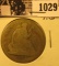 1029 . 1858 P U.S. Seated Liberty Half Dollar, AG.