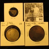 941 . 1737 Phillip V, One bit; 1816 4 Reals Peru JP VG; & Brazil 40 Reis copper (1835). (3 coins tot