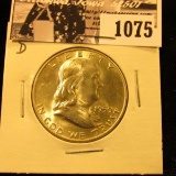1075 . 1950 D Franklin Half Dollar, Brilliant Uncirculated.