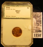 1158 . 1995 P Memorial Penny With Double Die Obverse