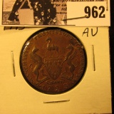 962 . 1793 Manchester Promissory Half Penny, AU.