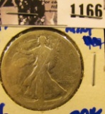 1166 . 1917-D Obverse Mint Mark Walking Liberty Half Dollar