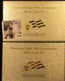 1169 . American Silver 20th Anniversary Silver Coin Set.  The Set Includes a Proof 2006-W West Point