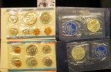 1206 . 1972 & 1973 U.S. Mint Sets; & 1971S And 1972S Silver Uncirculated Ike Dollars In Original Gov