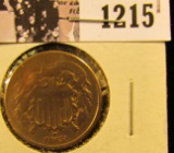 1215 . 1865 U.S. Two Cent Piece