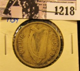 1218 . 1939 Ireland Silver One Florin Two Shillings Coin