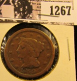 1267 . 1849 Braided Hair Large Cent