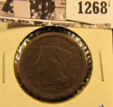 1268 . 1852 Braided Hair Large Cent
