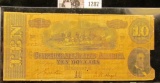 1287 . Ten Dollar Confederate States of America Civil War Note From Richmond, Virginia Dated Feb. 17