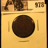 978 . 1865 Civil War Two-Cent Piece, Fine.