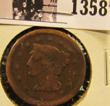 1358 . 1852 Braided Hair Large Cent