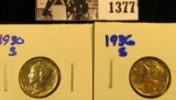 1377 . 1936-S And 1930-S Mercury Dimes