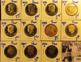 1391 . 1971S, 73S, 74S, 77S, 78S, 81S, 84S, 86S, 87S, & 2000S Proof Kennedy Half Dollars