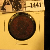 1441 . 1846 U.S. Large Cent, Very Good. Reddish toning.