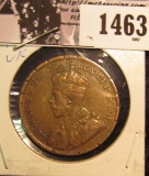 1463 . 1917 Canada Large Cent, VF. Reverse rim ticks.