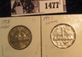 1477 . 1951 Canada Commemorative & 1958 Nickels Unc.