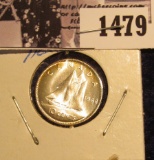 1479 . 1968 Canada Silver Dime, Gem BU.