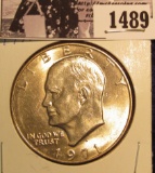 1489 . 1971 D Eisenhower Dollar, Brilliant Uncirculated.