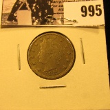 995 . 1883 NC U.S. Liberty Nickel, VF.