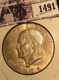 1491 . 1974 D Eisenhower Dollar, Brilliant Uncirculated.