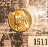 1511 . 1949 D Jefferson Nickel. Gem BU, lightly toned.