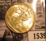 1539 . 1942 D Walking Liberty Half Dollar, Original toned BU.