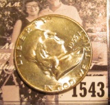 1543 . 1955 P Franklin Half Dollar, Brilliant Uncirculated.