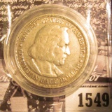 1550 . 1893 Columbian Exposition Commemorative Silver Half-Dollar, EF.
