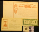 1559 . 1928 A German 50 Pfennig, Y43, AU; 1923 Advertising card “Office of S.I. Bragg District Sales