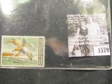 1579 . 1982 RW49 U.S. Department of the Interior Federal Migratory Waterfowl Stamp. Unused, not sign