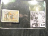 1582 . 1990 RW57 U.S. Department of the Interior Federal Migratory Waterfowl Stamp. Unused, not sign
