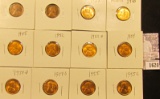1620 . 1935P, S, 37P, 40P, 45P, 52P, D, 54P, D, S, 55P, & S Lincoln Cents all grading from Brown Unc