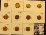 1626 . 1935P, 37P, D, S, 38P, D, S, 40P, 45P, 52P, & 55S Lincoln Cents all grading from Brown Unc to