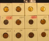 1629 . 1935P, 37P, D, S, 38P, D, S, 39P, D,.40P, D, & S  Lincoln Cents all grading from Brown Unc to