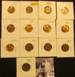 1641 . 1940P, D, 41P, D, S, 54P, D, S, 55S, 64P, D, 65P, & 66P Lincoln Cents all grading from Brown