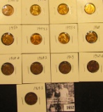 1652 . 1941S, 42P, D, 45P, 50P, 54S, 55S, 68P, D, S, 69P, D, & S Lincoln Cents all grading from Brow