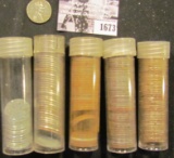 1673 . (201) 1943 Old World War II Steel Cents in plastic tubes.