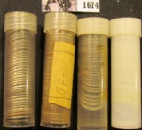 1674 . (134) 1943 D & (24) 43 S Old World War II Steel Cents in plastic tubes.