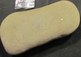 1679 . 7” x 3” Native American Stone Mano. Used for grinding grain.