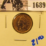1689 . 1895 Indian Head Penny With Full Liberty, Arrows Visible, And Beads Visible