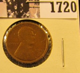 1720 . 1909 S Lincoln Cent, Key-date, VG, minor scratch.