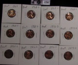 1751 . 1963P, (4) 68S, 69S, 71S, 72S, 75S, (2) 76S, & 79S Proof Lincoln Cents.