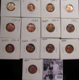 1752 . 1939D, 41S, 42P, 44P, 47D, 48D, 50D, 52P, D, 53P, 68P, D, & 69 S Lincoln Cents grading Uncirc