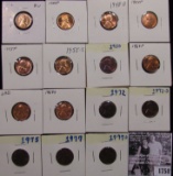1758 . 1936S, 44P, 48D, 54P, 55P, S, 58P, 69P, D, S, 72P, S, 75P, 77P, & D Lincoln Cents grading Unc