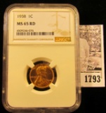 1783 . 1930 P Lincoln Cent, NGC slabbed MS65 RD.