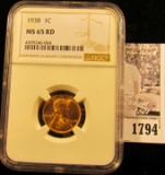 1784 . 1935 D Lincoln Cent ICG slabbed MS66 RD