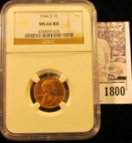 1790 . 1937 P  Lincoln Cent NGC slabbed MS66 RD.