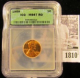 1810 . 1959 P Lincoln Cent ICG slabbed MS67 RD